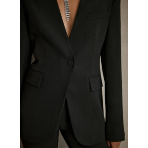 Mint Velvet Black Collarless Blazer